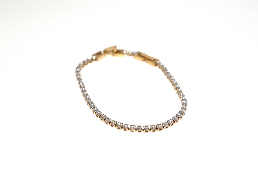 Bracciale Tennis con strass 3mm  