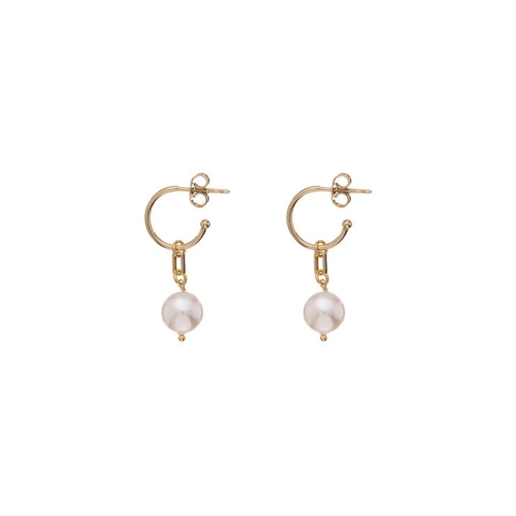 orecchini argento con perla naturale